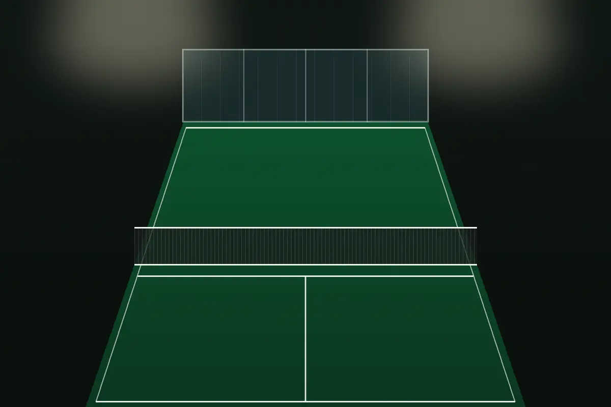 Terenuri de padel iluminate, seara